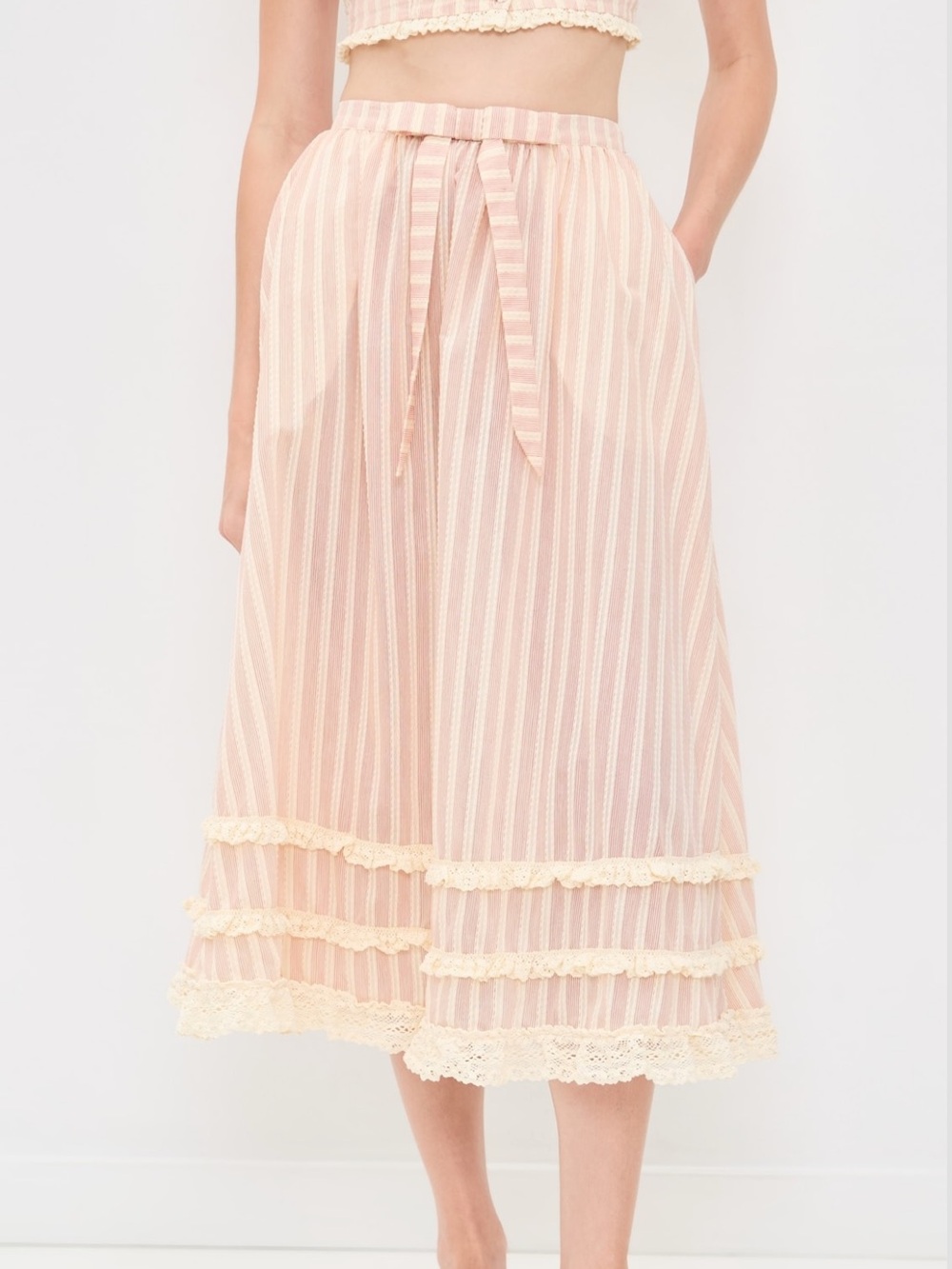 For Love & Lemons Naomi Midi Skirt